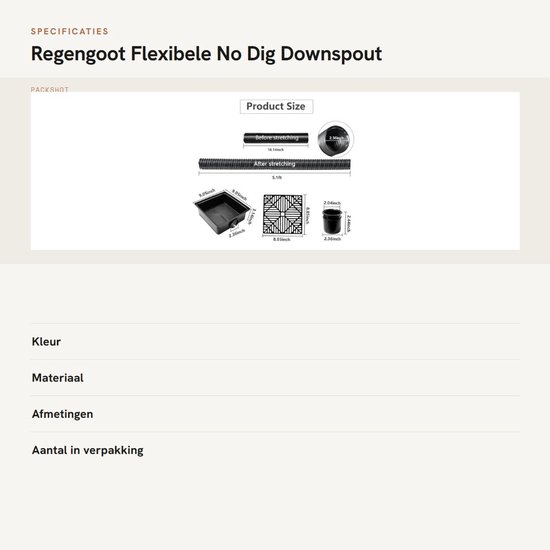 Flexibele Regengoot Downspout Extensions - No Dig Catch Basin Downspout Extension Kit - Low Profile Downspout Extender van Merkloos — afbeelding 3