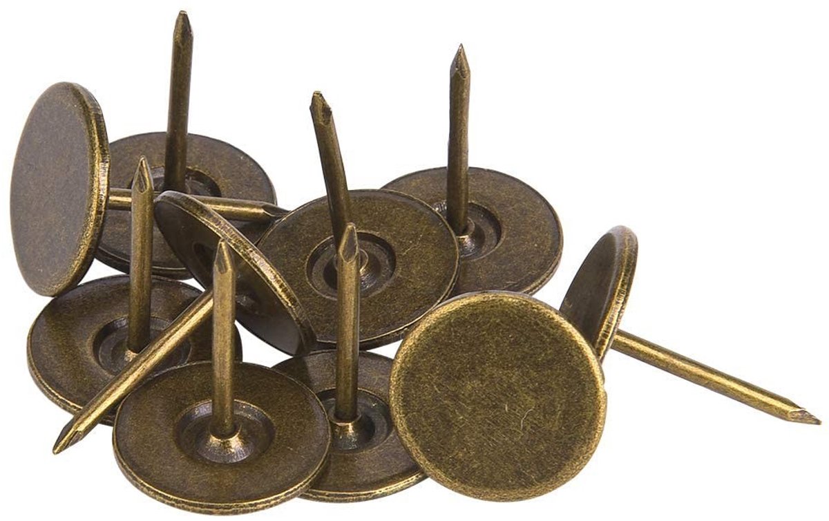 Dailygoods- Kopspijkers 100 Stuks - Bekledingsspijkers - Antieke Stijl - Duurzaam Ijzer - Platte Kop - Decoratie Accessoires - Bekledingsnagels