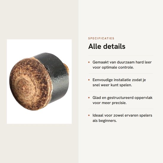 ZEYNOMAX- Biljartkeupunten 20 stuks - Schroefpunten 10 mm - Harde Leren Tips - Vervangende Keupunten - Hoogwaardige Kwaliteit - Eenvoudige Installatie van Zeynomax — afbeelding 2