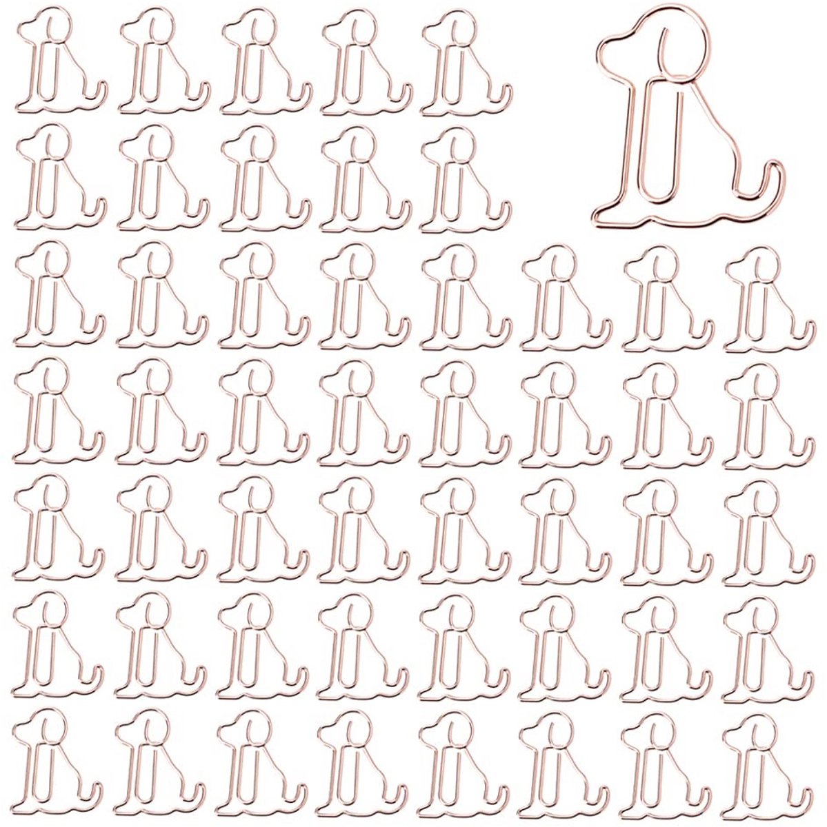 Dailygoods- Paperclips Hond - 50 Stuks - Metalen - Grappige - Creatieve Bladwijzer - Duurzaam - Lichtgewicht - Bladwijzers