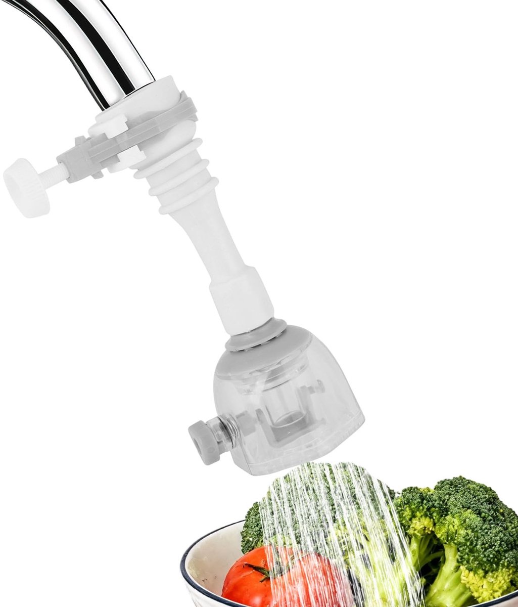 Dailygoods- Kraanverlenger spatbestendig - Verstelbare keukenkraanslang - Waterbesparend -