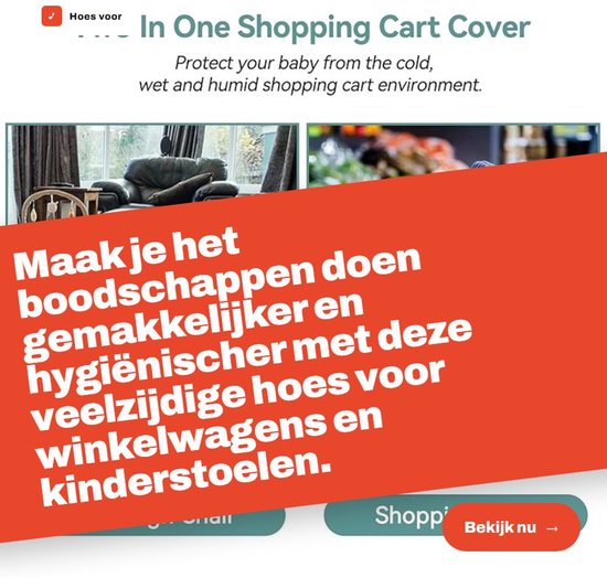 Babyzitjehoes Winkelwagen - Stoelkussen Kinderstoel - Hygiënisch Zitten - Machinewasbaar Opvouwbaar - 65 x 35 x 40 cm - Blauw — afbeelding 5