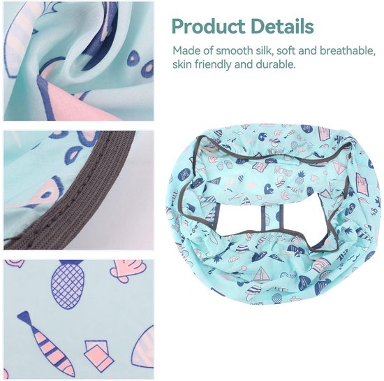 Babyzitjehoes Winkelwagen - Stoelkussen Kinderstoel - Hygiënisch Zitten - Machinewasbaar Opvouwbaar - 65 x 35 x 40 cm - Blauw — afbeelding 3
