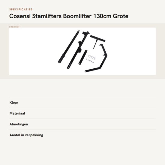 Dailygoods- Stamlifter 130cm - Ergonomisch Ontwerp - Afneembare Vloerlift - Roestbestendig - Houtkap - Voor Tuin en Landbouw - Houtjack van Dailygoods — afbeelding 3