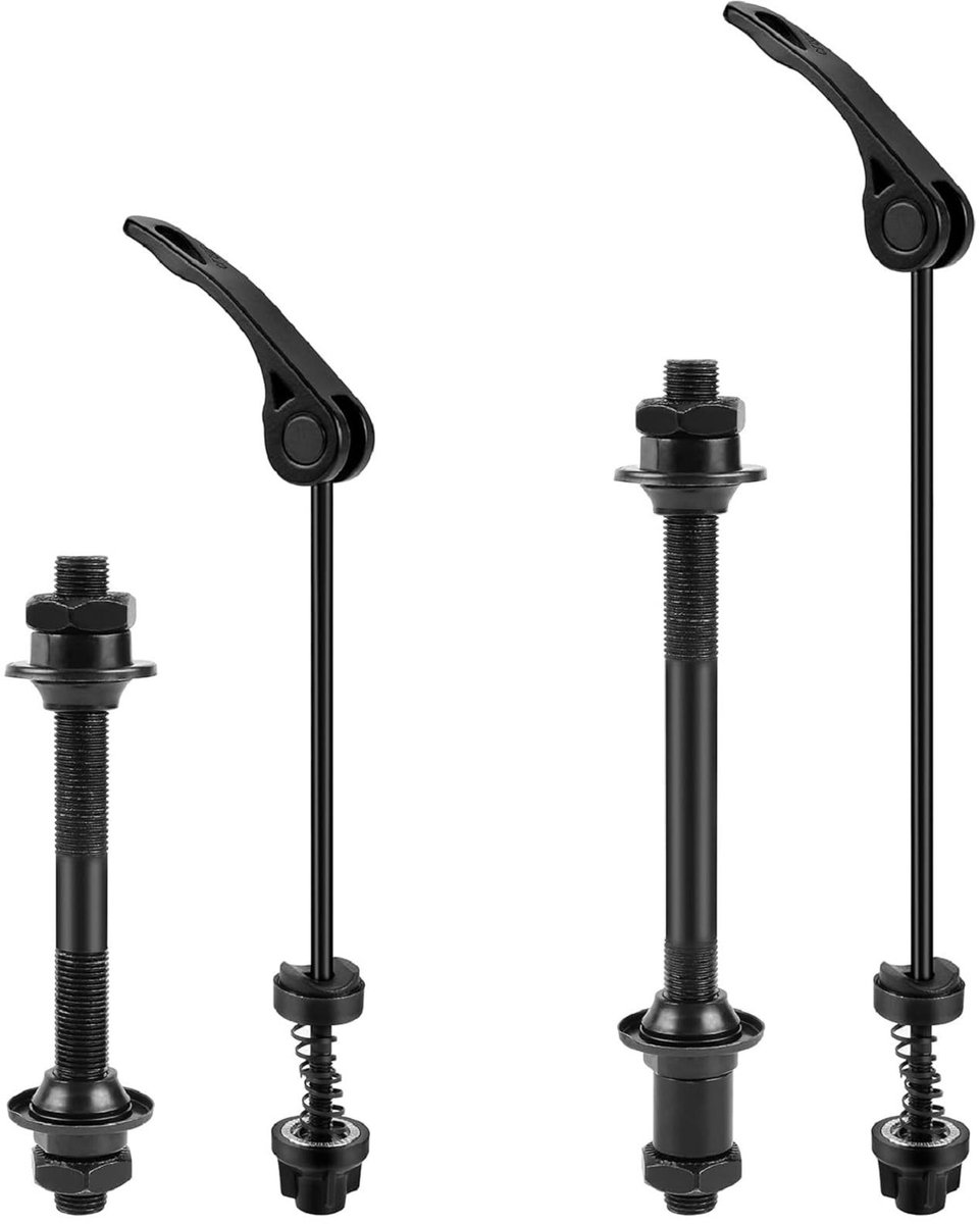Dailygoods- Snelbinder met snelspanner - Fiets snelbinder - Holle as set - Achterwiel/voorwiel - Praktisch fietsreparatiegereedschap - Materiaal: ijzer en staal - Snelsluitingset