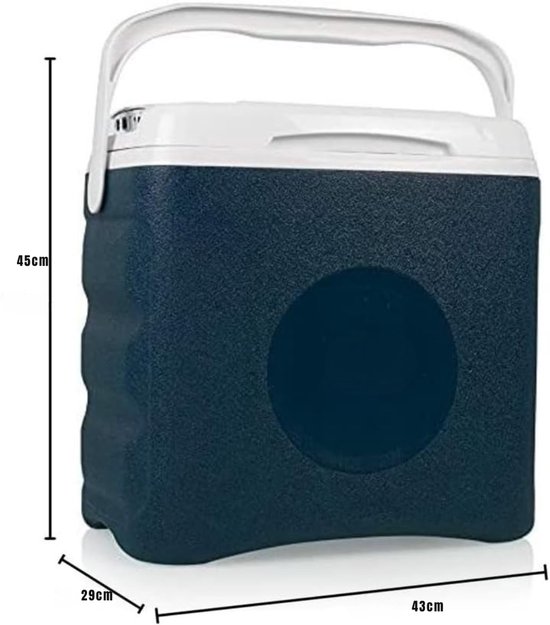 QUOVO® Elektrische koelbox 12 en 230 volt - Elektrische koelbox - Koelbox - Blauw - 29cm x 43cm x 45 cm van Quovo — afbeelding 4