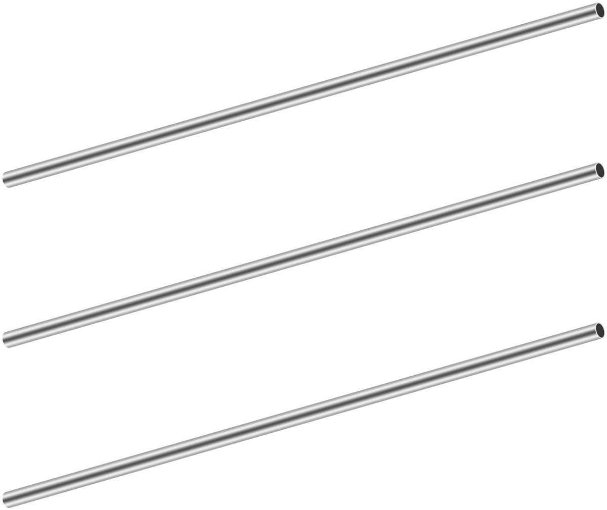 Dailygoods- Roestvrijstalen Buis 7mm OD - 0.2mm Wanddikte - 150mm Lengte - Set van 3 - Schokbestendig - Voor DIY en Decoratie - Metalen Buis