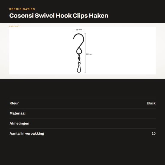 Dailygoody - Swivel Hook Clips - Haken - 10 Stuks - Rotatable Hooks - Ideaal voor Buiten - Perfect voor Tuin en Balkon - Geschikt voor Windspinne van Merkloos — afbeelding 4