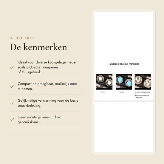Dailygoods - Draagbare Tafelbarbecue - Multifunctioneel - Compact formaat - Koken binnen en buiten - Perfect voor picknicken en kamperen - Ideaal voor van Dailygoods — afbeelding 3