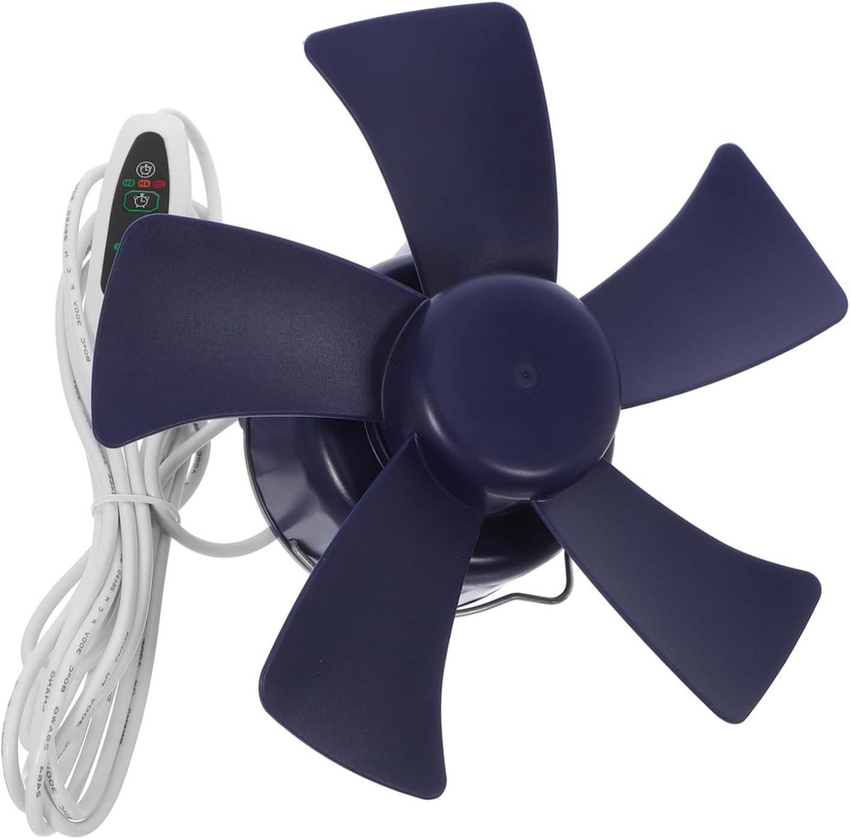 Draagbare Tentventilator - Mini Plafondventilator - Kamperen en Slapen - Met Timerfunctie - 18x18x12 cm - Blauw