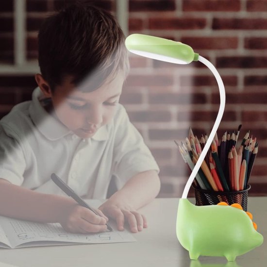 QUOVO® Bureaulamp Kinderkamer - Bureaulamp Roze - Tafellamp Kinderkamer - Groen - 39cm x 13cm x 8cm van QUOVO® — afbeelding 3
