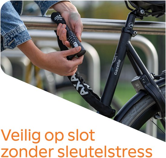 AXA Absolute 5 Kettingslot - Slot voor Fietsen - Code - 90 cm lang - 5 mm - Zwart van AXA — afbeelding 2