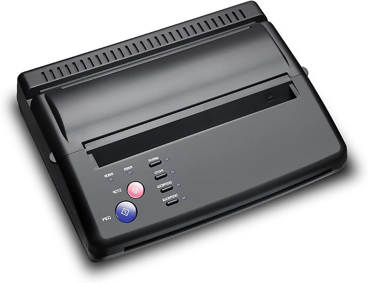 Tattoo Transfer Machine - Thermische Copier Printer - Tattoo Sjablonen Maken - Geen Inkt Nodig - 28x21x7 cm - Zwart