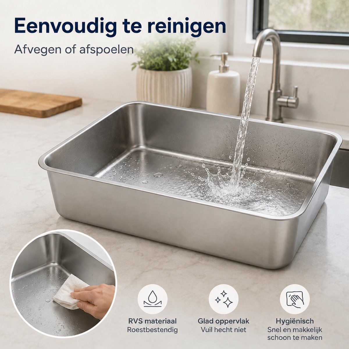 YYCHAN YYCHAN RVS Kattenbak - afbeelding 4