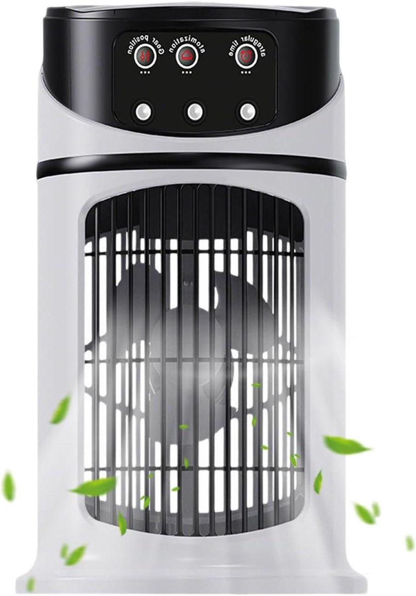 Draagbare Air Cooler - Mini Ventilator - Persoonlijke Koeling - Verstelbare Snelheden - 16.5 cm - Wit