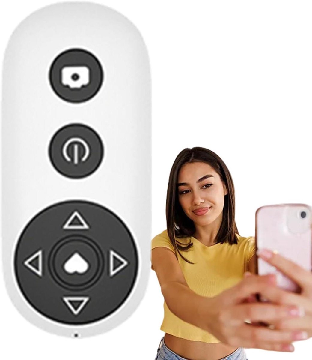 Draadloze Presentatie Afstandsbediening - Mini Controller - Diavoorstellingen Bedienen - Laag Energieverbruik - 8 x 3.81 x 1.4 cm - Wit