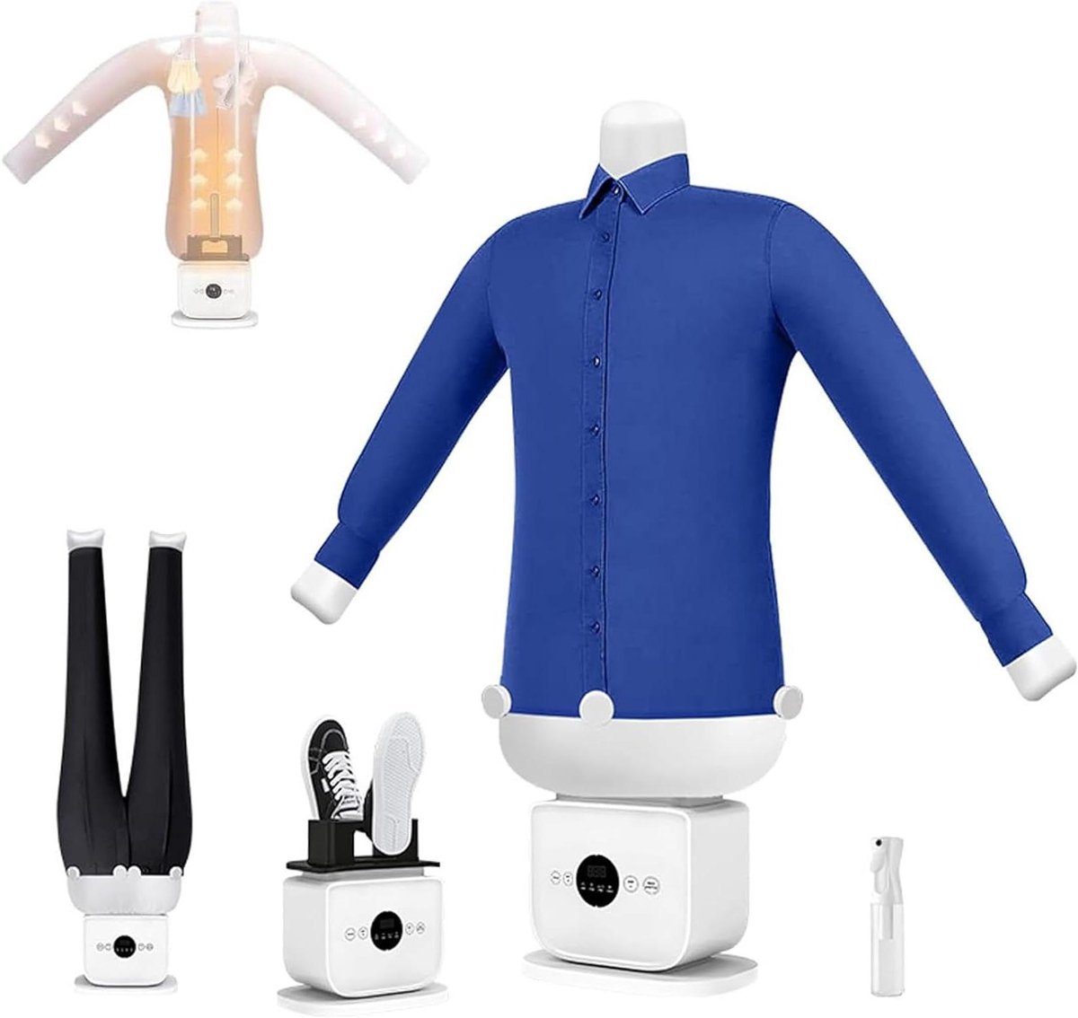 Automatisch Strijkapparaat - Stoomapparaat Kleding - Kreukvrije Kleding - Handsfree Bediening - 3.8 kg - Wit