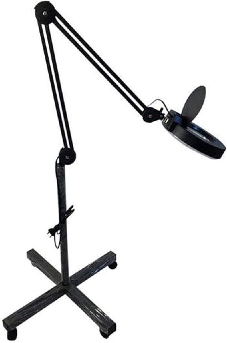 Vergrootlamp met licht - Staande loep - Lezen en hobby - Handsfree verstelbaar - 5x vergroting - Zwart