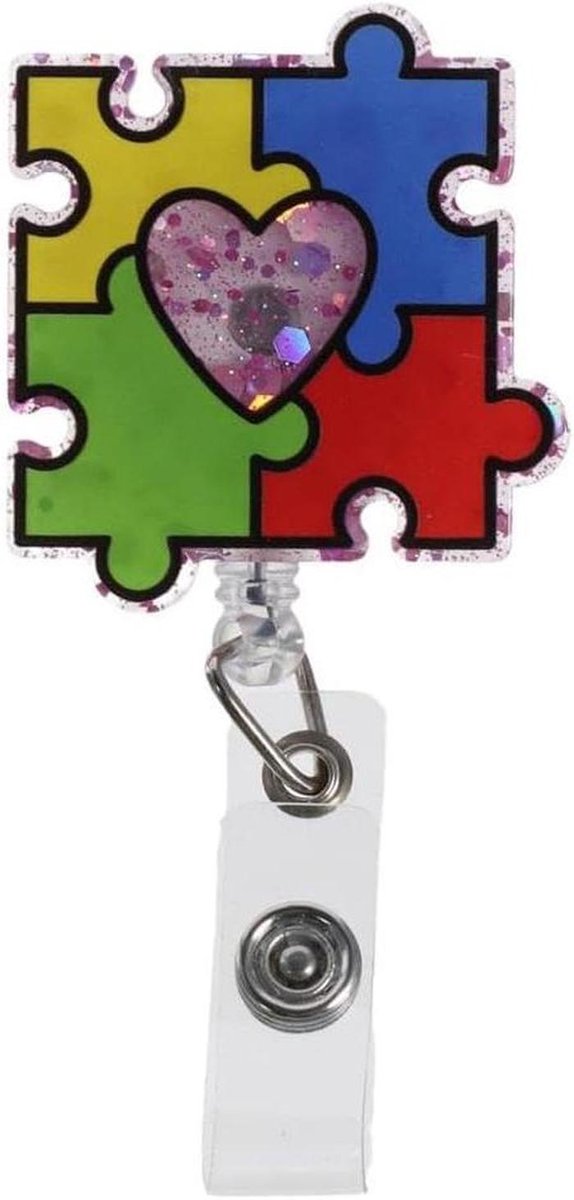 Badgehouder Met Clip - Naamhouder Kaarthouder - Identificatie Tonen - Vrolijk Patroon - 3.5 Inch - Meerdere Kleuren