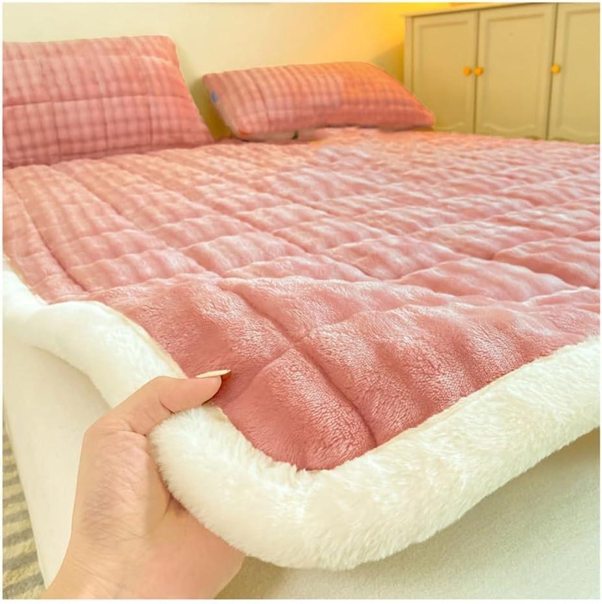 Opvouwbare Matras - Japanse Vloerbed - Kamperen en Logeren - Oprolbaar en Draagbaar - 150 x 200 cm - Grijs