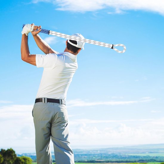 Golf Swing Touw - Golf Trainingshulp - Golfslag Verbeteren - Spiergeheugen Vergroten - 95 cm Lengte - Wit van GOLF — afbeelding 3