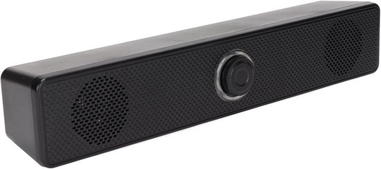 Bekabelde Desktopluidspreker - Computer Soundbar - Muziek Luisteren - Slank Ruimtebesparend Ontwerp - 33 x 8 x 7 cm - Zwart — afbeelding 5