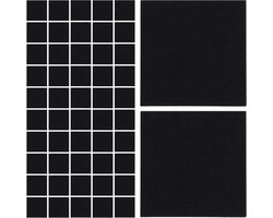 Geluidsdichte Wandpanelen - Akoestische Platen - Geluidsreductie Kantoor - Zelfklevend Polyester - 30 x 30 cm - Zwart