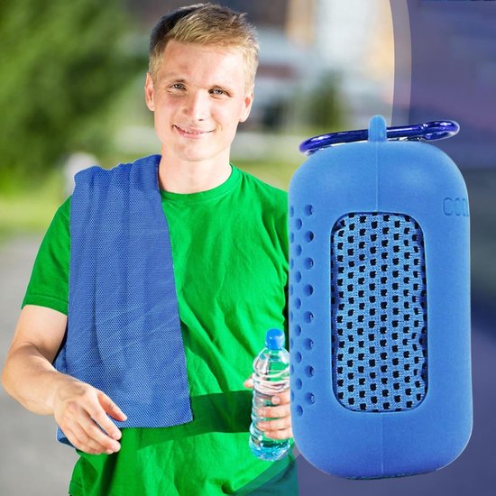 Verkoelende Handdoek - Koele Doek Hals - Sporten en Trainen - Direct Koel Gevoel - 30x80 cm - Blauw — afbeelding 2
