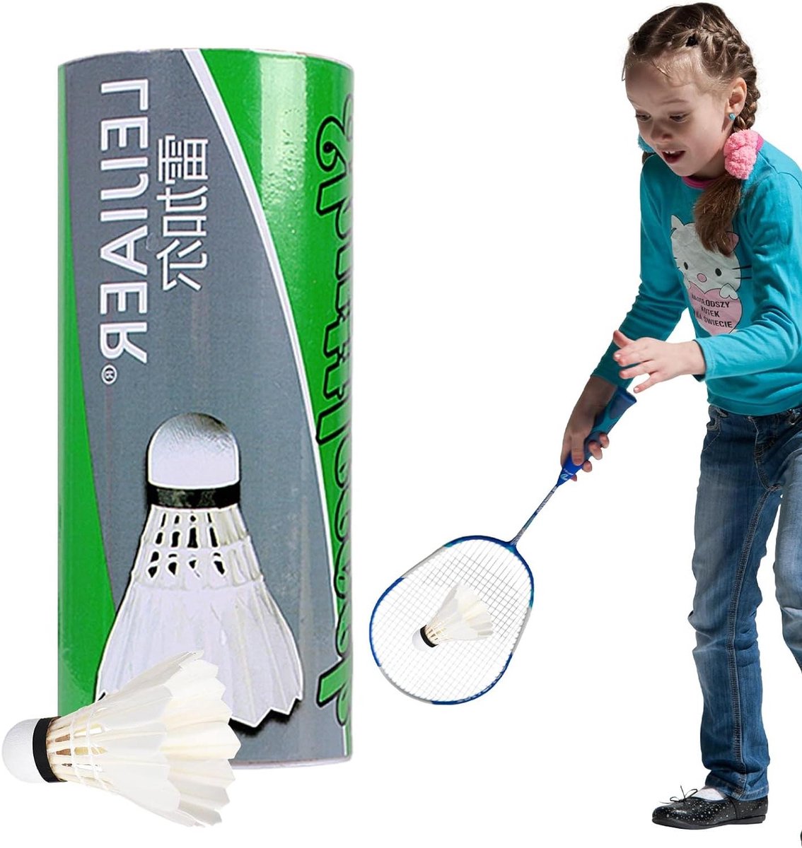 Badminton Ballen - Shuttlecock Set - Sporten Buiten - Duurzaam Eendenveer - 3 Stuks - Wit