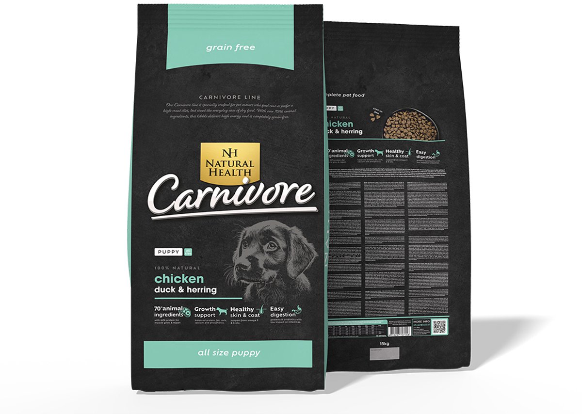 Natural Health Natural Health hondenvoer Carnivore Puppy 15 kg - Hond