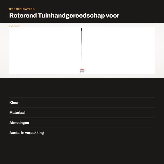 Dailygoods- Grondcultivator Verstelbare Lengte - Roterend Tuinhandgereedschap - Roestvrij Staal - Duurzaam - Ergonomische Handgreep - Slijtvast - Tuinfrees van Dailygoods — afbeelding 3
