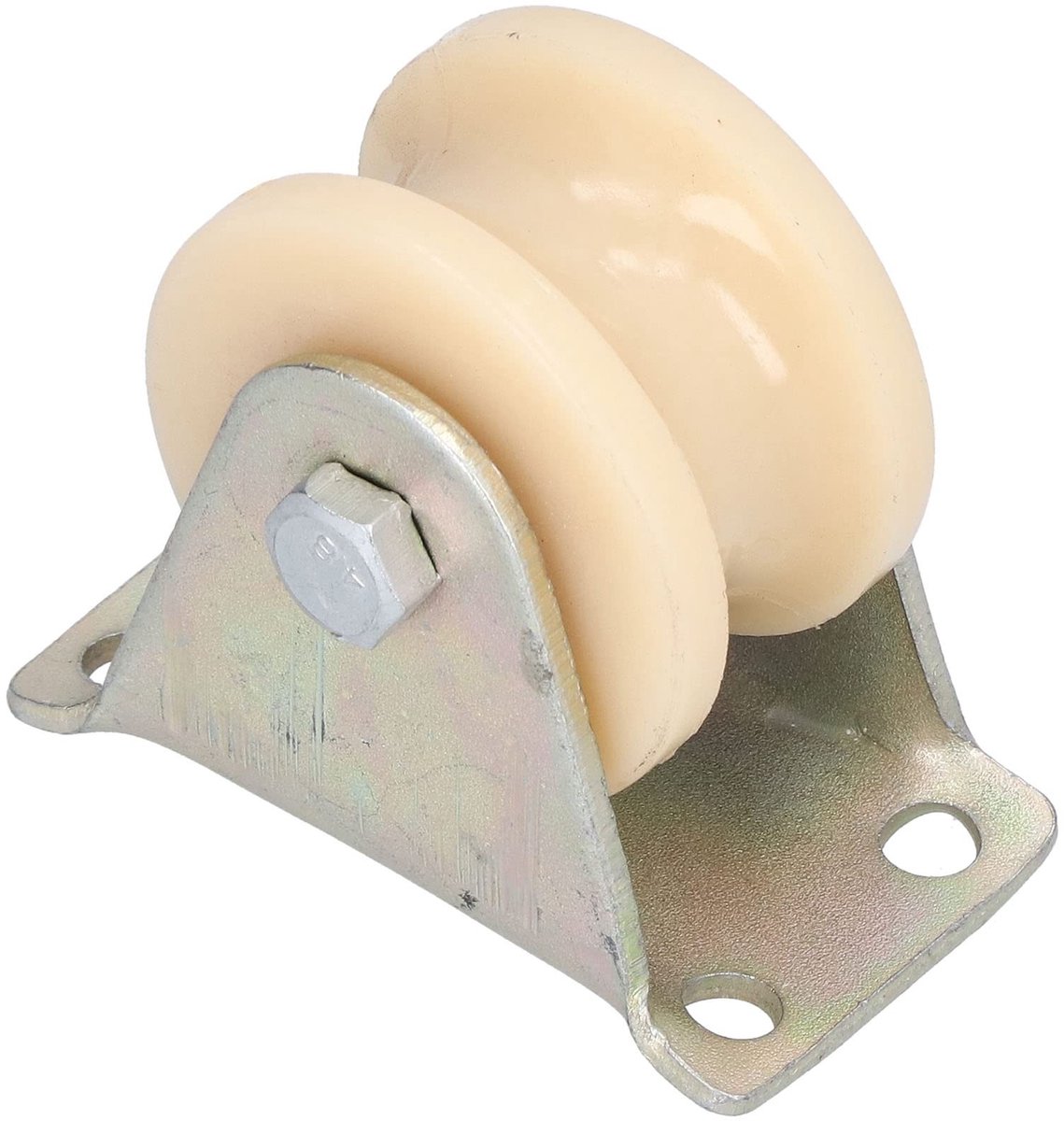 Dailygoods- Groefwiel 50 Mm - Zware Nylon Geleiderol - Draadkabelrail met 2,5 Mm Beugel - Voor Mechanische Apparatuur - Deuren/Ramen - Hoogwaardige Kwaliteit