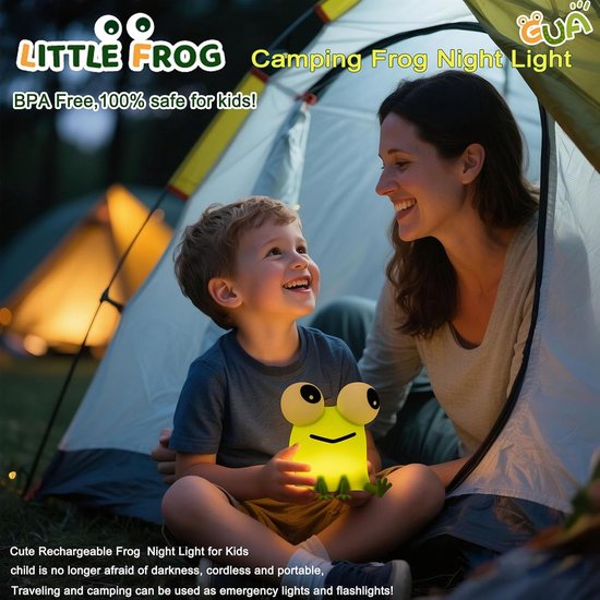 Ryoudavell - LED kikker Nachtlampje - Kinderkamer & Slaapkamer - Stopcontact met Touch Functie - Bedlampje - Dimbaar Nachtlampjes Voor Kinderen, Baby & Volwassenen van ryoudavell — afbeelding 4