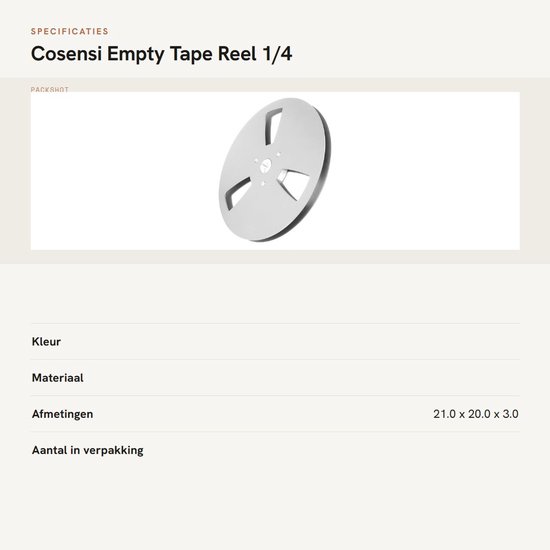 NTHProducts - Empty Tape Reel - 1/4 Inch - Aluminium - 7 Inch - Voor Open Reel Audio - Universeel - 3 Gaten van Nthproducts — afbeelding 3