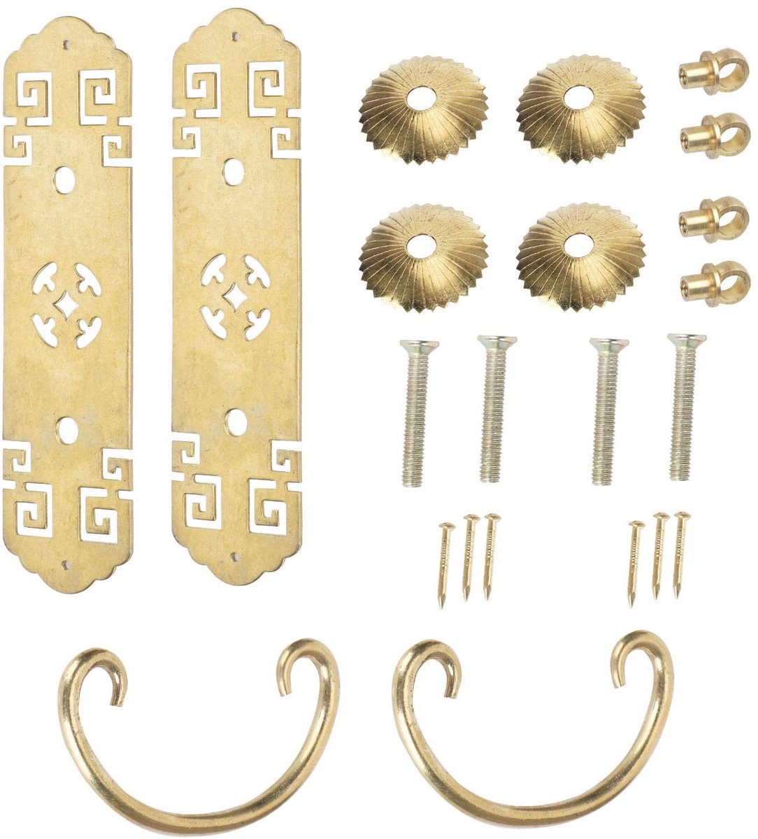 Dailygoods- Deurgreep Antiek Messing - Ladegreep - Kastgreep - Meubelknop - 13 x 3,5 cm - Inclusief schroeven en accessoires