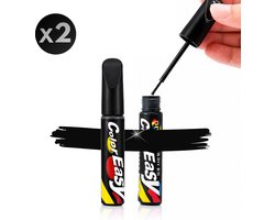 Lakstift Zwart - Krassen Verwijderen Auto - Car Scratch Remover - 2 Pack - Lakstift Auto