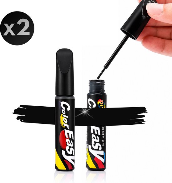 Stylo de retouche Noir - Supprime les rayures de voiture - Car Scratch Remover - Lot de 2 - Stylo de retouche voiture