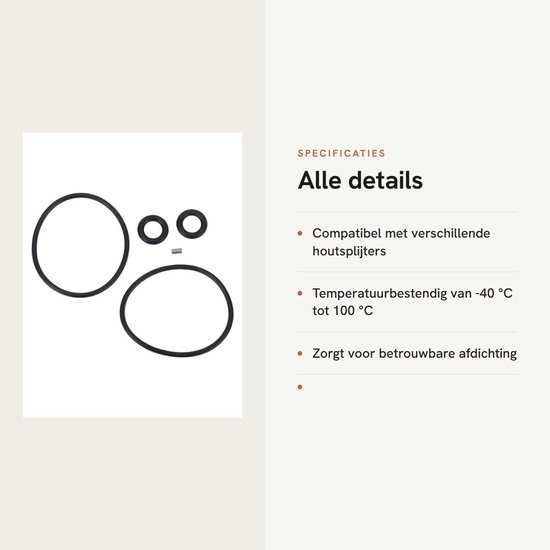 Afdichtingsset voor Hydraulische Houtklover 4-8 Ton - Elektrische Motorvervangingspomp van Merkloos	 — afbeelding 3