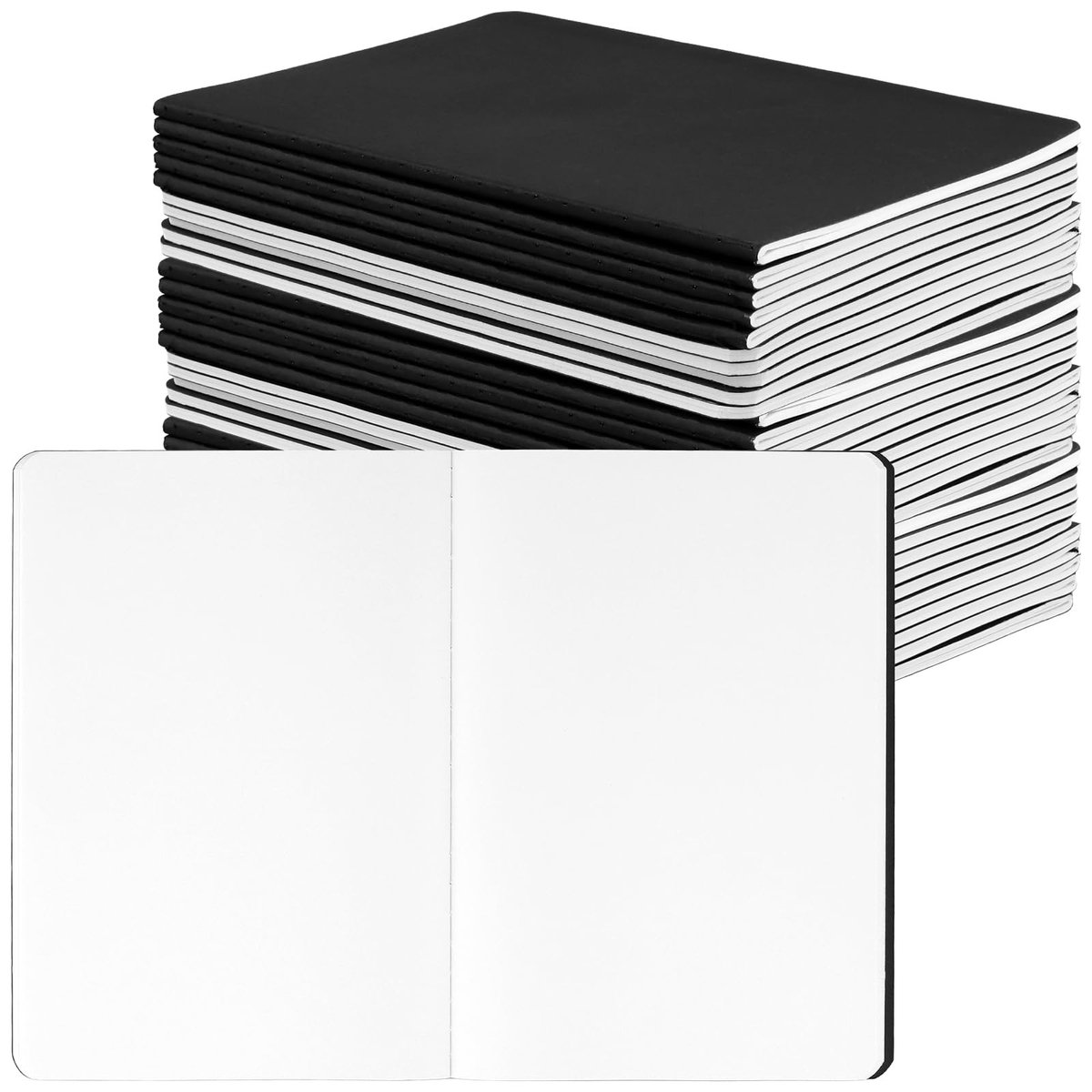 Dailygoods- Notitieboek A5 - Blanco - 72 pagina's - 20,5 x 14,2 cm - Professionele uitstraling - Ideaal voor notities/tekeningen - Notitieblok
