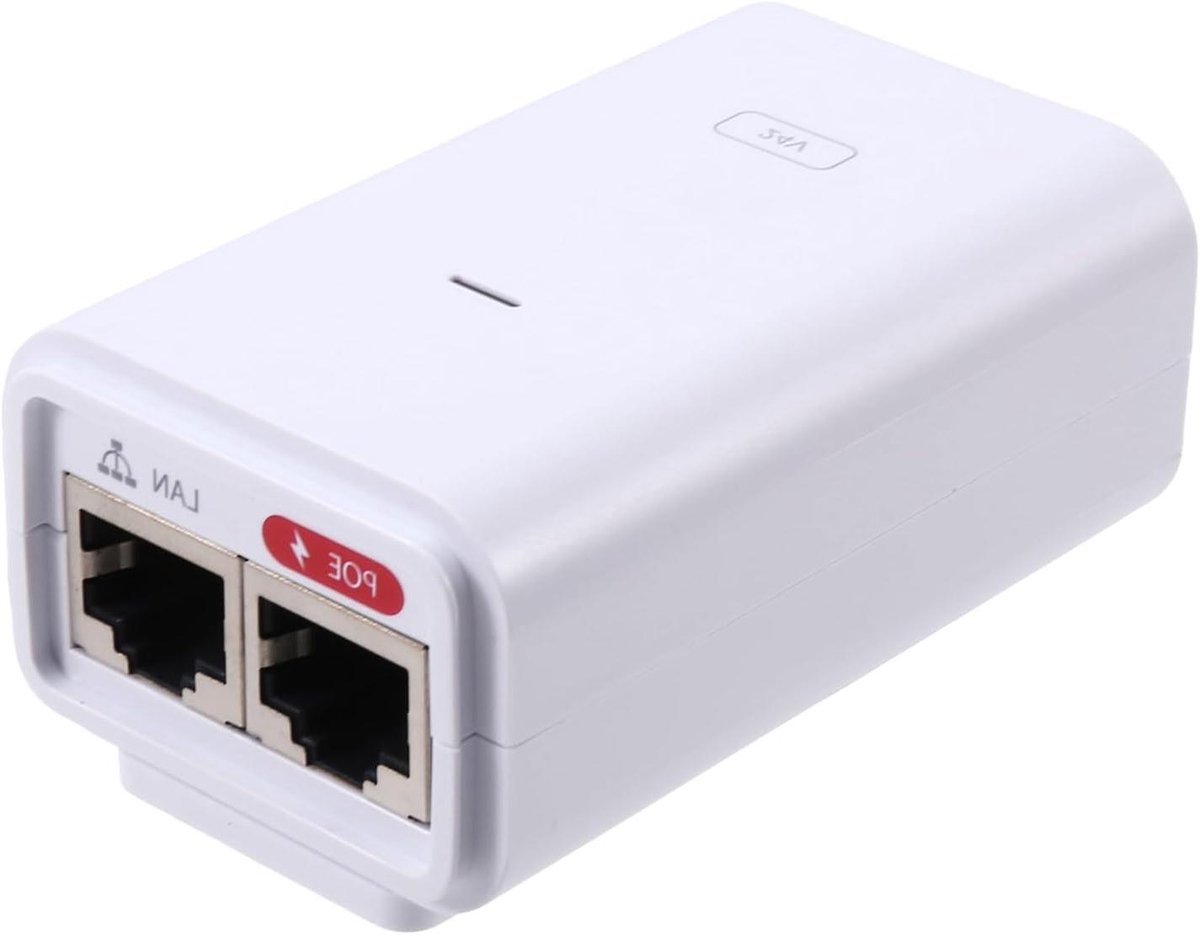 PoE Power Module - Injector Adapter - Netwerkapparatuur Voeden - Gigabit Ethernet Poort - 10 x 7 x 4 cm
