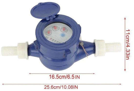 Watermeter - Waterbewegingsmeter - Droge Watermeter - Enkele Beweging Droge Koudwatermeter - Koudwatermeter - Tuin - Huishoudelijke Watermeter - Kunststof - Eenvoudig - DN15 - Waterverbruik - Tuinonderhoud van Merkloos	 — afbeelding 4