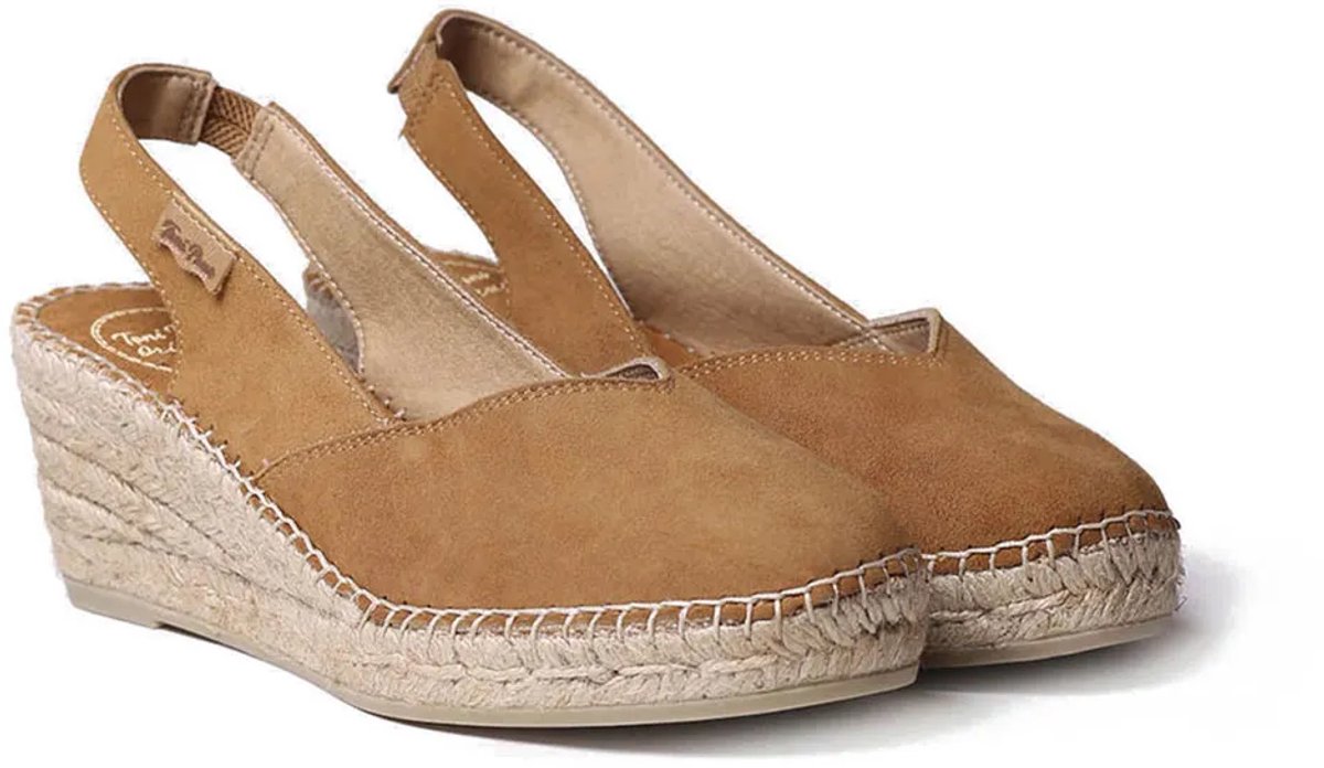Suède espadrilles met sleehak voor dames | BETTY-A