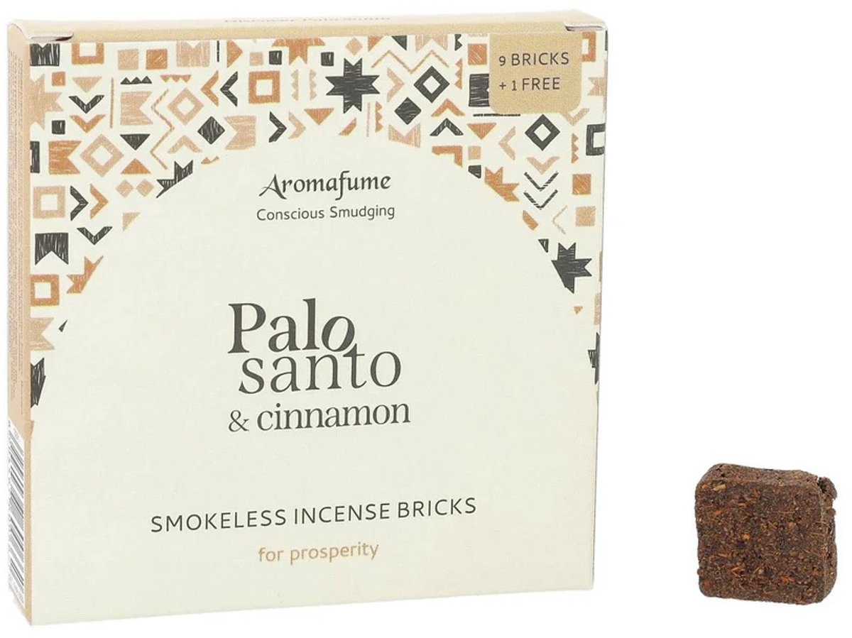 Aromafume - wierookblokjes - palo santo met kaneel - doosje 9 stuks