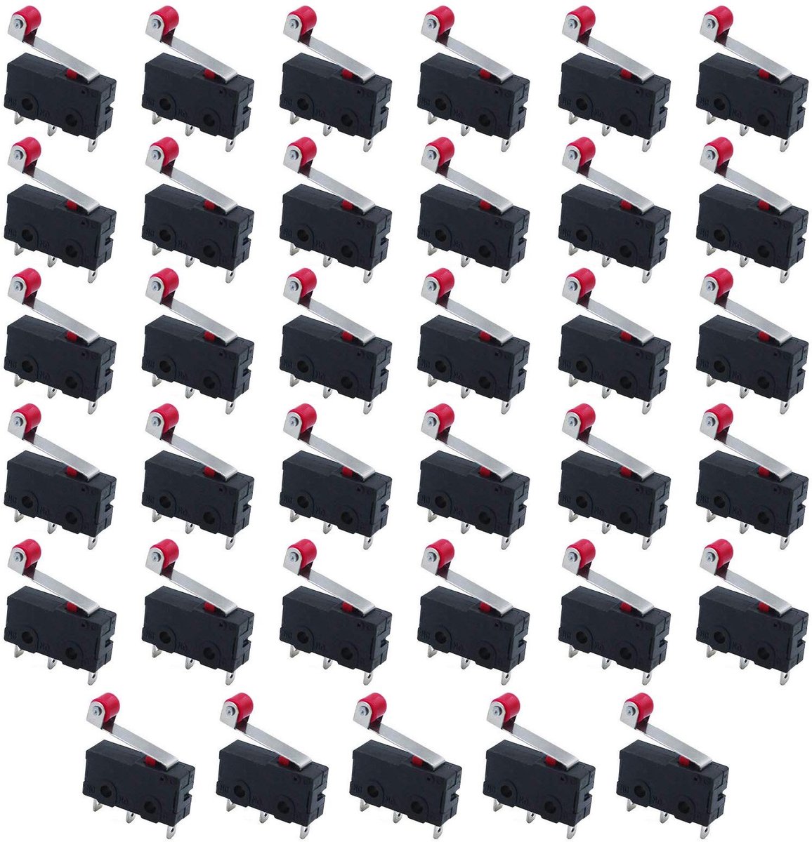 Dailygoods- Microschakelaar Set van 35 - Mini Momentane Schakelaar - AC 250 V - 5 A - SPDT 1NO/1NC - Voor Mechanische Beweging
