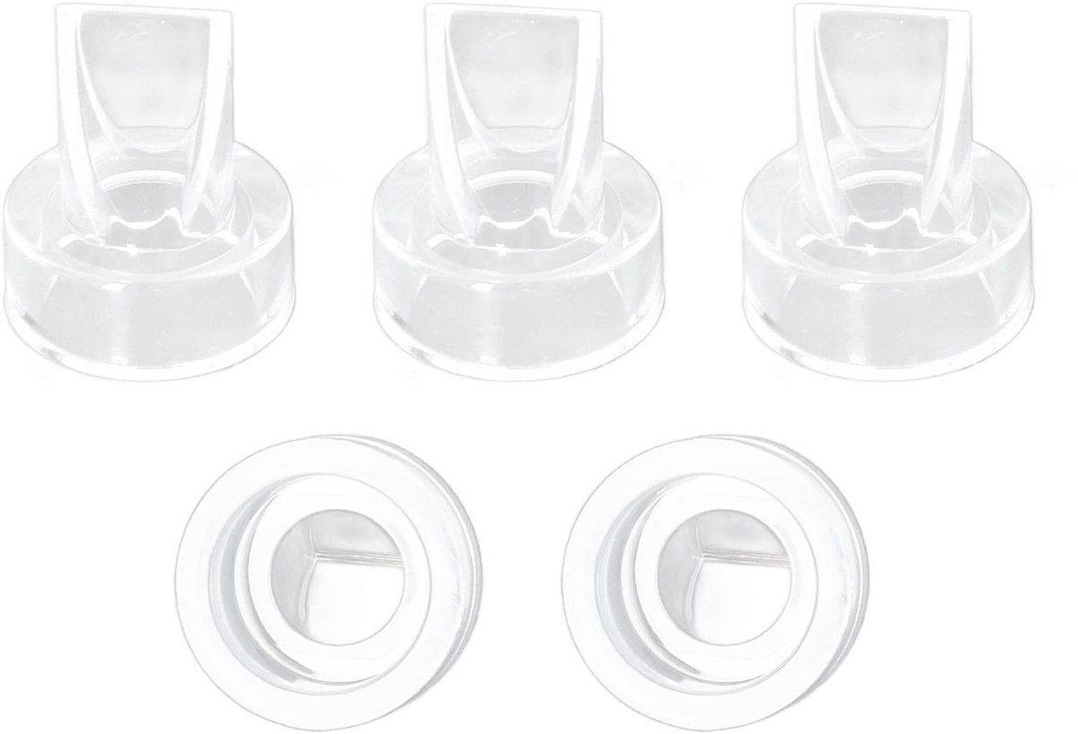 Dailygoods- Babypompklep 5-delige Vervangingsset - Transparante Siliconen - Voedingskwaliteit - Geschikt voor Moeder/Baby - Handig voor Thuisgebruik - Flesaccessoire