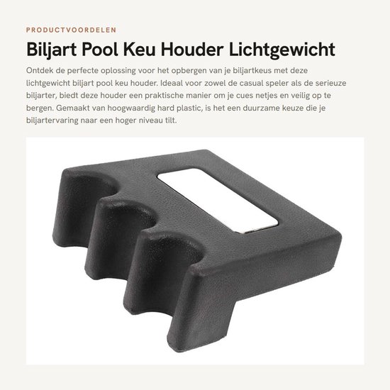 Dailygoods- Biljartkeu Houder Lichtgewicht - Draagbare Beugel - Hard Plastic - Ondersteuning voor Drie Keuen - Sterk en Duurzaam - Zwart - Biljartkeuhouder van Dailygoods — afbeelding 5