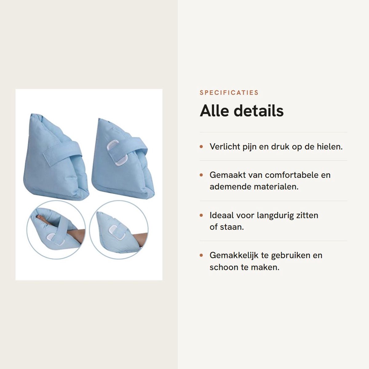 Dailygoods- Hielkussen Antidecubitus - Hielbeschermer - Hielkussentjes - Hielzooltjes - Hielbeschermers - Lichtgewicht en comfortabel - Hielsteun