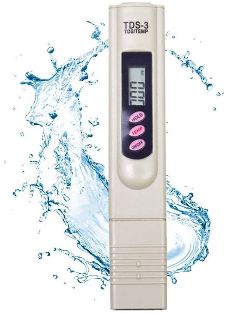 Dailygoods- TDS Meter Digitaal LCD - Waterkwaliteit Tester - Temperatuurmeter 2-in-1 - Meetbereik 0-9999 ppm - Geschikt voor drinkwater - Multifunctioneel apparaat - Waterkwaliteitsmeter