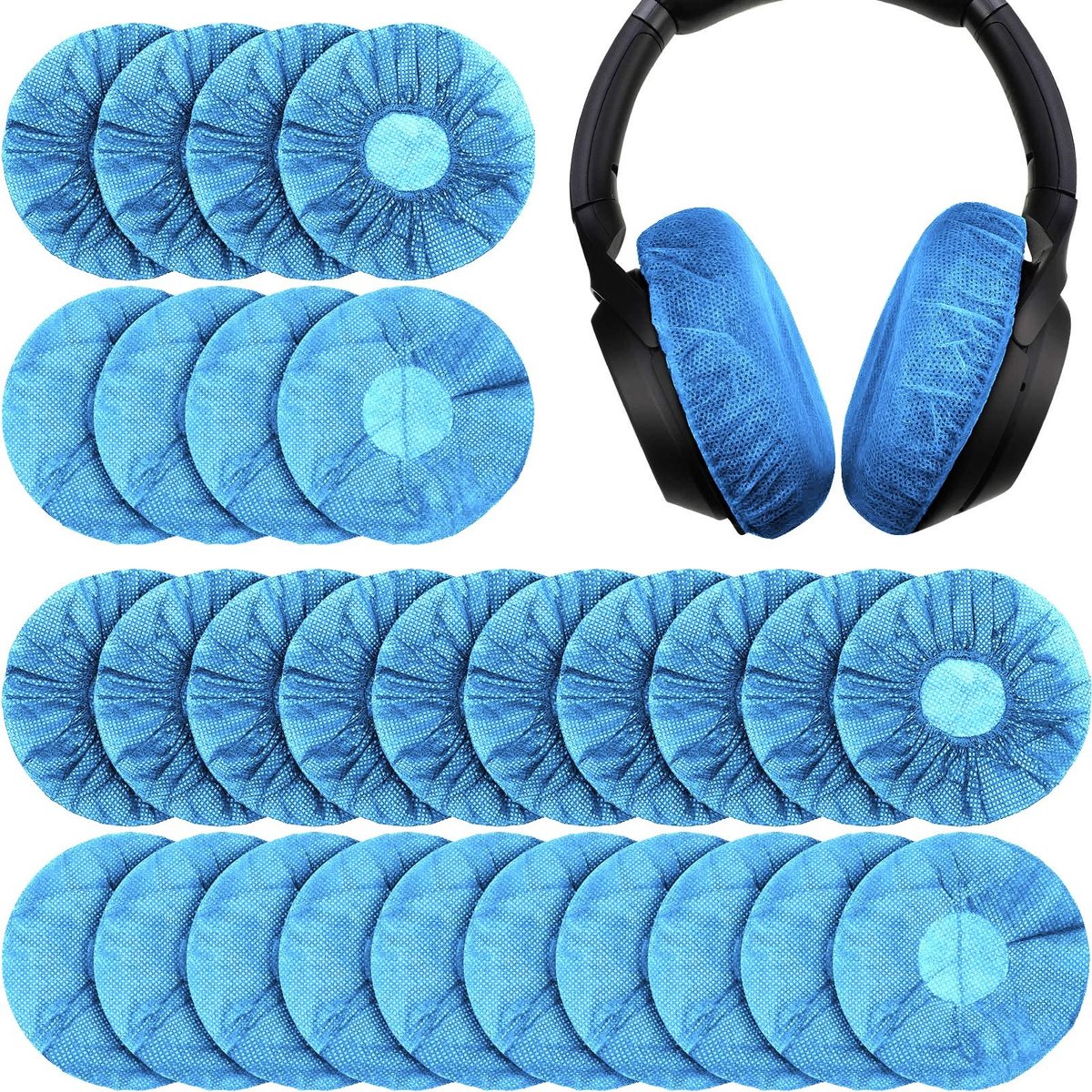 Dailygoods- Oorhoezen 100 Stuks - Hoofdtelefoonhoezen - Sanitaire Oorkussenhoezen - Ademend - Vochtbestendig - Lichtgewicht