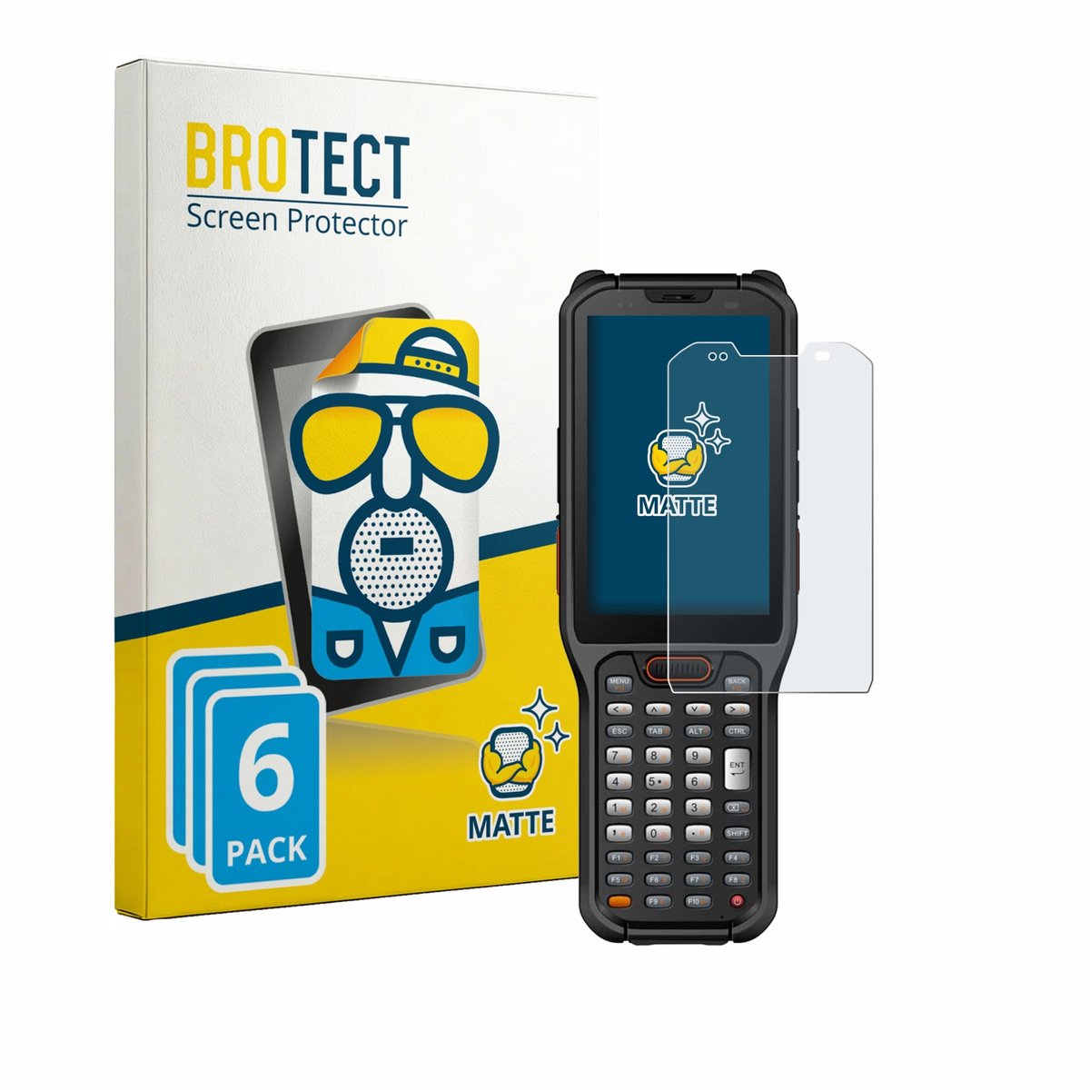 BROTECT - Screenprotector voor Urovo RT40S - Folie Beschermfolie matte 6 Stuks
